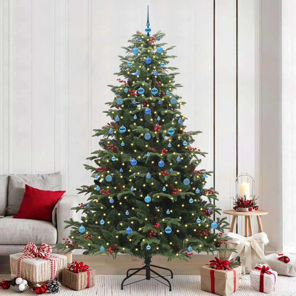 Albero Di Natale Artificiale Con 300 Led Verde 240 cm