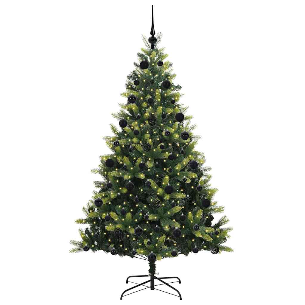 Albero Di Natale Artificiale A Cerniera Con 300 Led 210 cm - Image 3