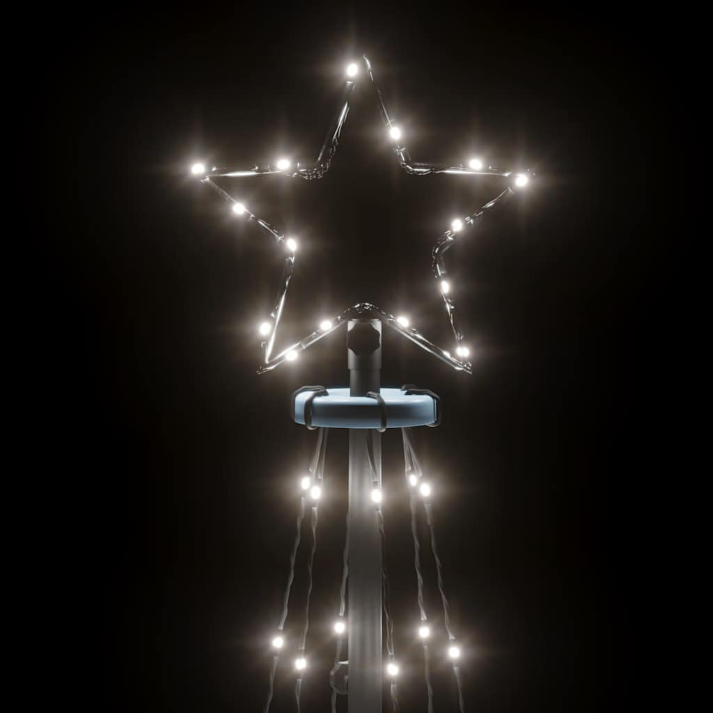 Albero Di Natale A Cono Bianco Caldo 108 Led 70x180 cm - Image 4