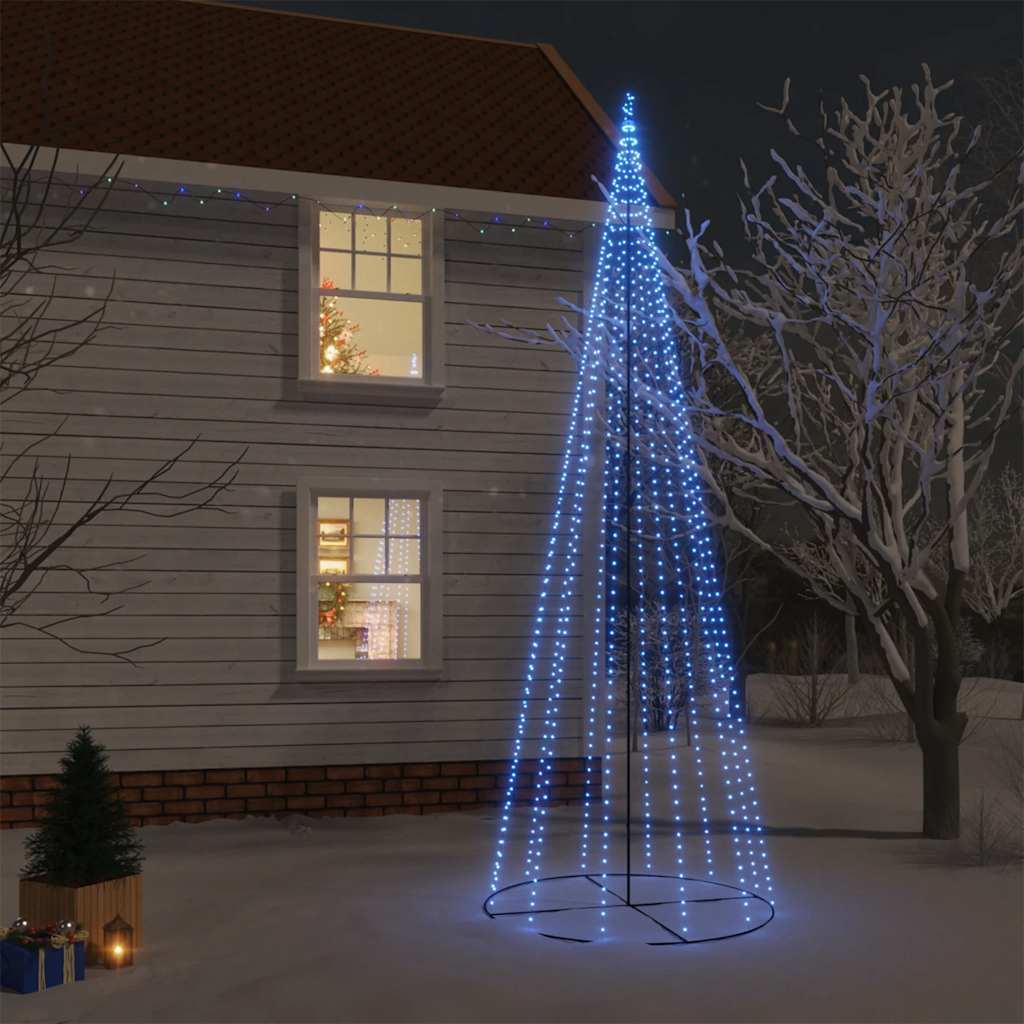 Albero Di Natale A Cono Blu 732 Led 160x500 cm