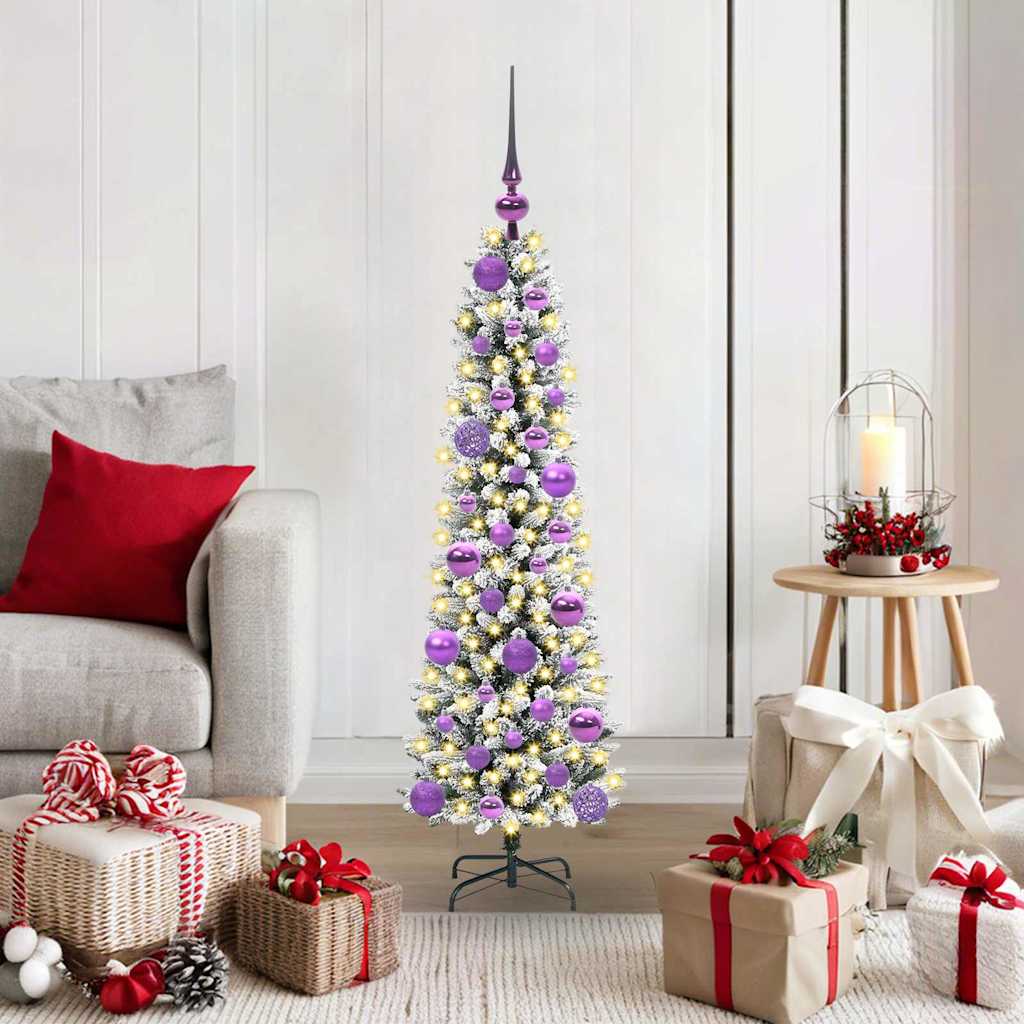 Albero Di Natale Artificiale Con 150 Led Bianco 120 cm