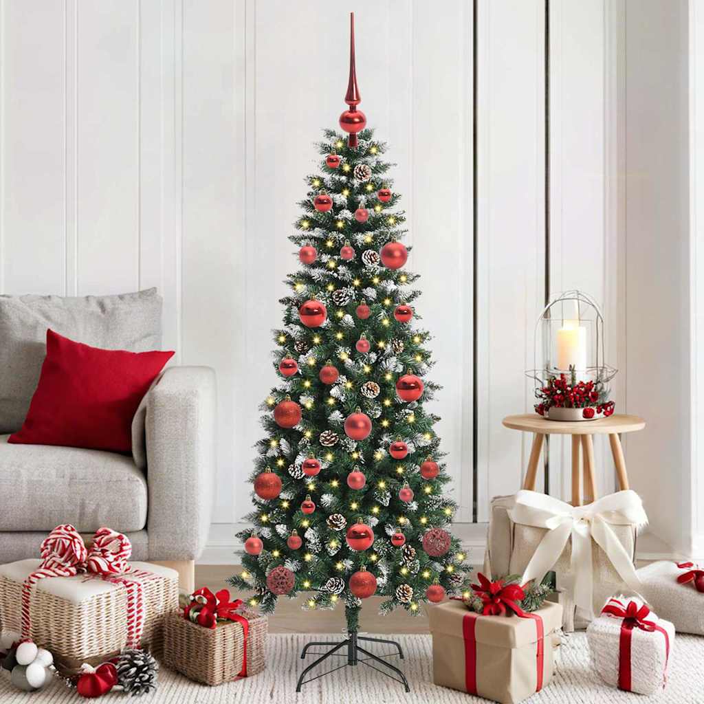 Albero Di Natale Artificiale Con 150 Led Verde 150 cm