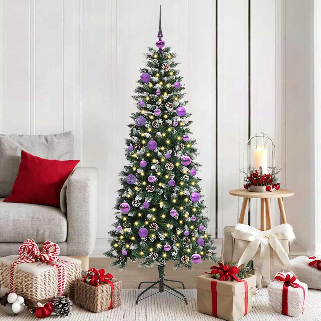 Albero Di Natale Artificiale Con 150 Led Verde 150 cm