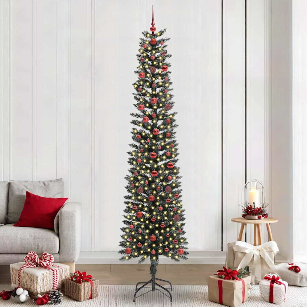 Albero Di Natale Artificiale Con 300 Led Verde 240 cm