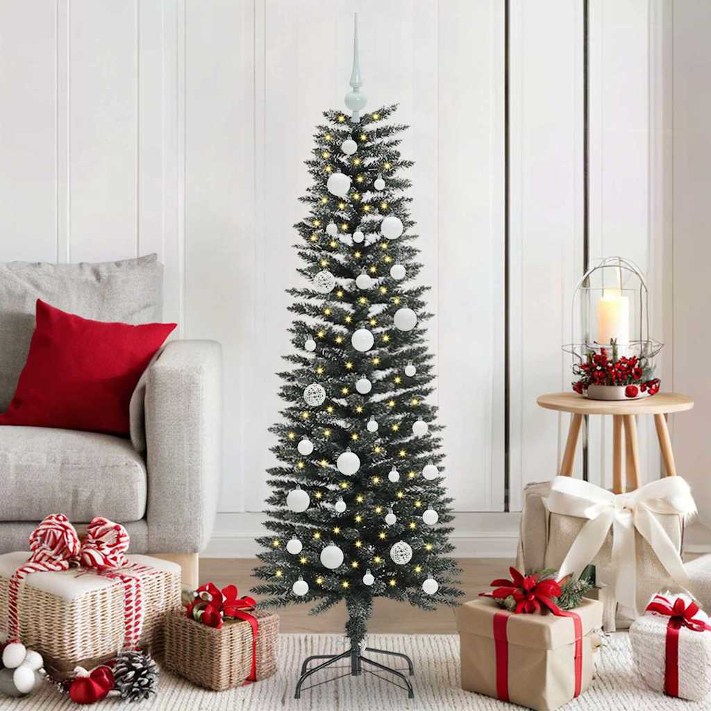 Albero Di Natale Artificiale Con 150 Led Verde 120 cm