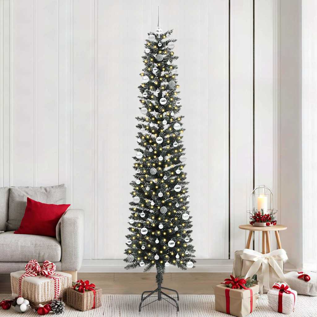 Albero Di Natale Artificiale Con 300 Led Verde 240 cm
