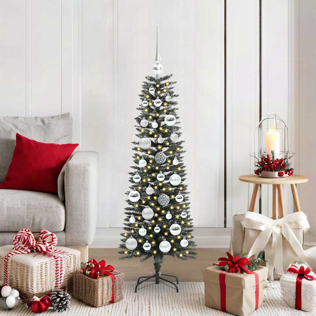 Albero Di Natale Artificiale Con 150 Led Verde 120 cm