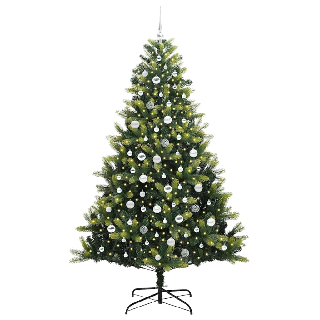 Albero Di Natale Artificiale A Cerniera Con 300 Led 210 cm - Image 3