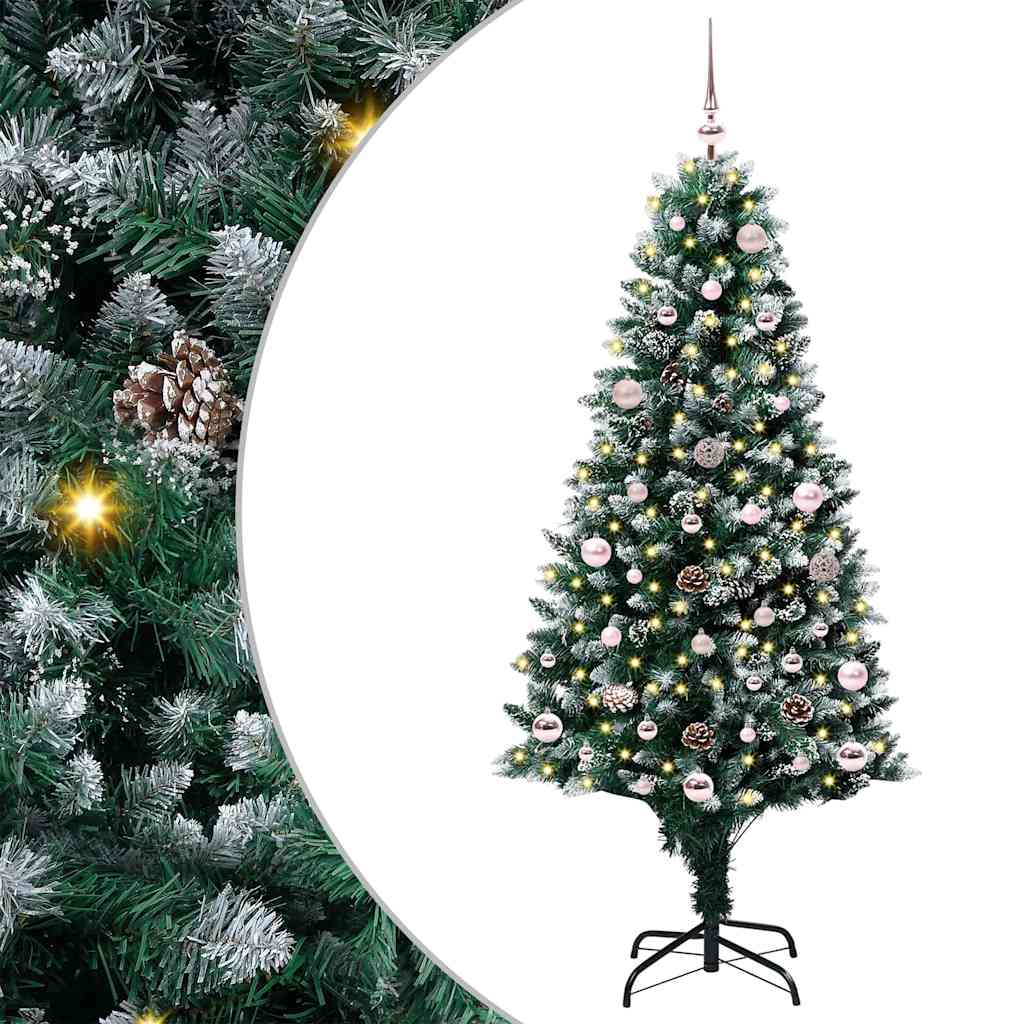 Albero Di Natale Artificiale Con 150 Led Verde 150 cm