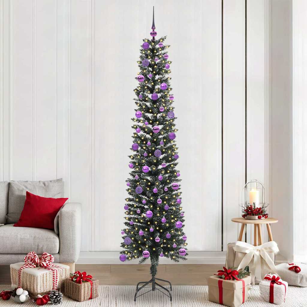 Albero Di Natale Artificiale Con 300 Led Verde 240 cm