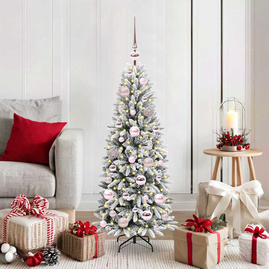 Albero Di Natale Artificiale Con 150 Led Bianco 120 cm