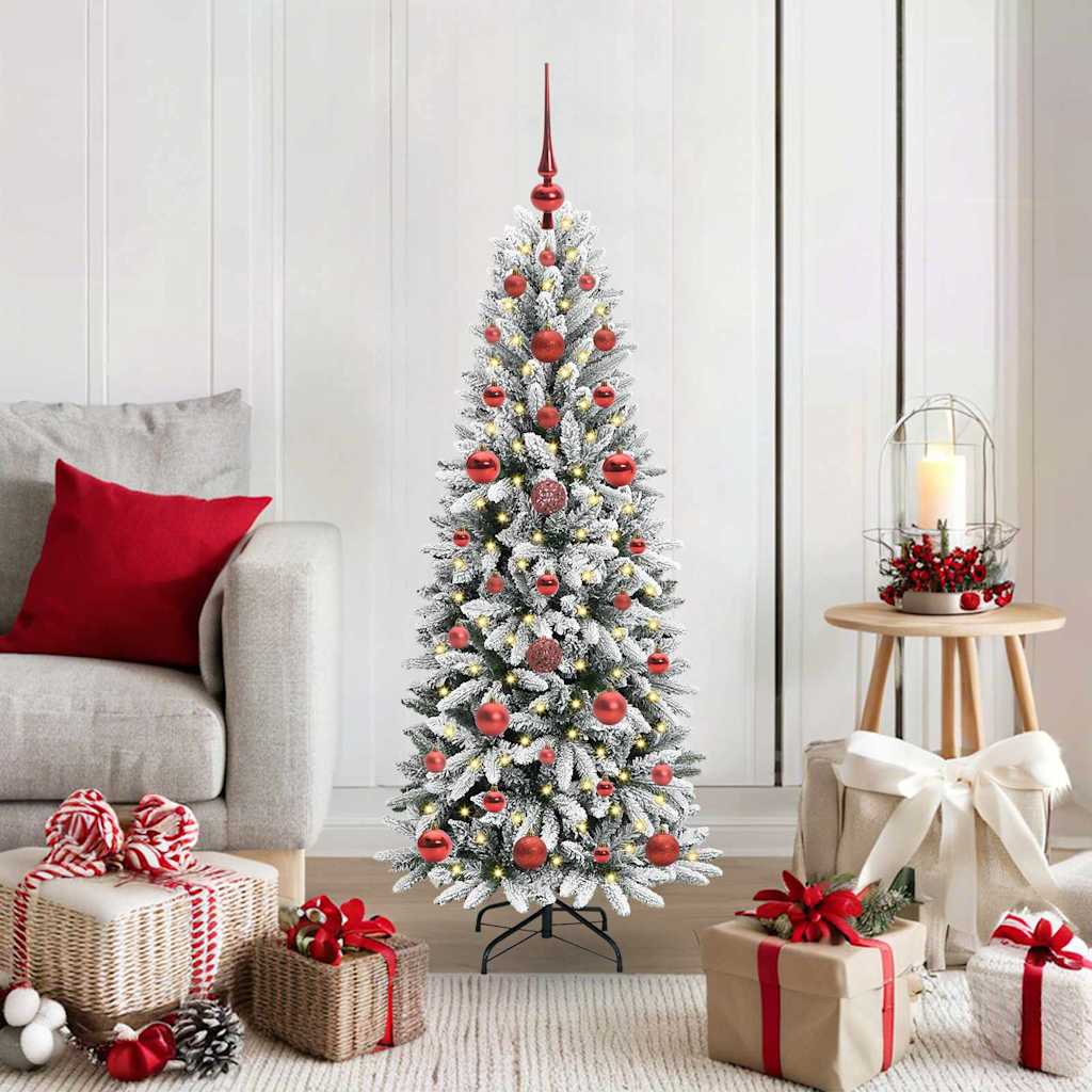 Albero Di Natale Artificiale Con 150 Led Bianco 120 cm