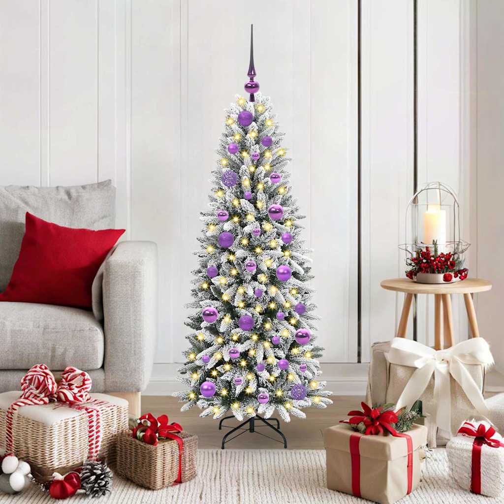 Albero Di Natale Artificiale Con 150 Led Bianco 120 cm