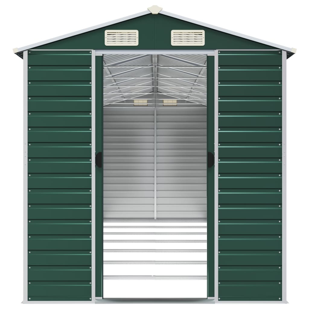 Capanno Da Giardino Verde 191x640x198 Cm In Acciaio Zincato - Image 4