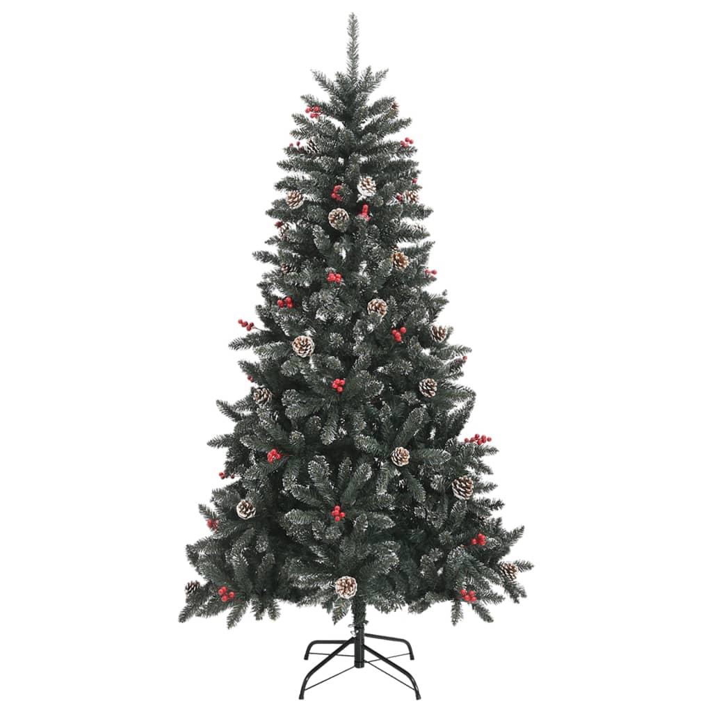 Albero Di Natale Artificiale Con Base Verde 180 Cm Pvc