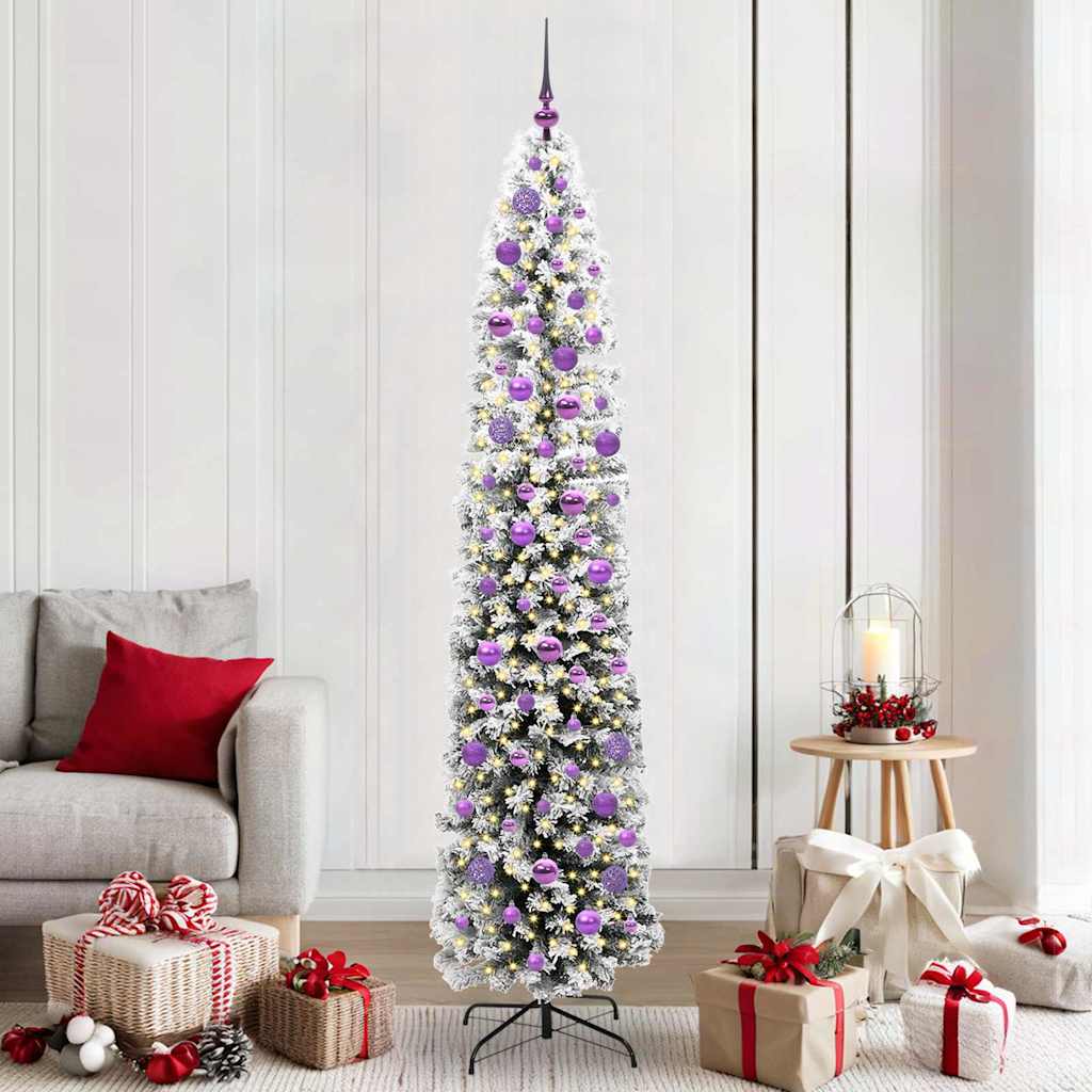 Albero Di Natale Artificiale Con 300 Led Verde 210 cm