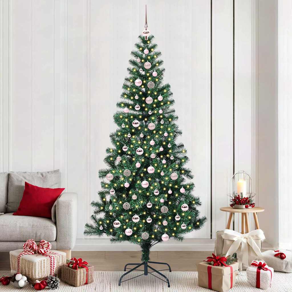 Albero Di Natale Artificiale Con Luci Integrate Verde 240 cm