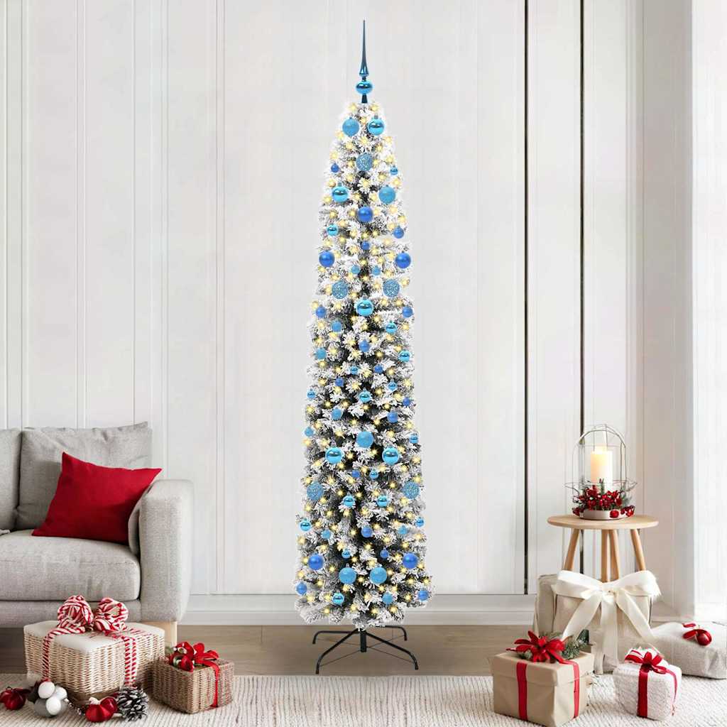 Albero Di Natale Artificiale Con 300 Led Verde 210 cm