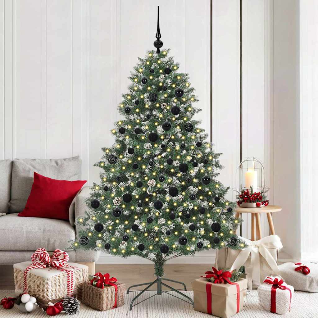 Albero Di Natale Artificiale Con 300 Led Verde 180 cm