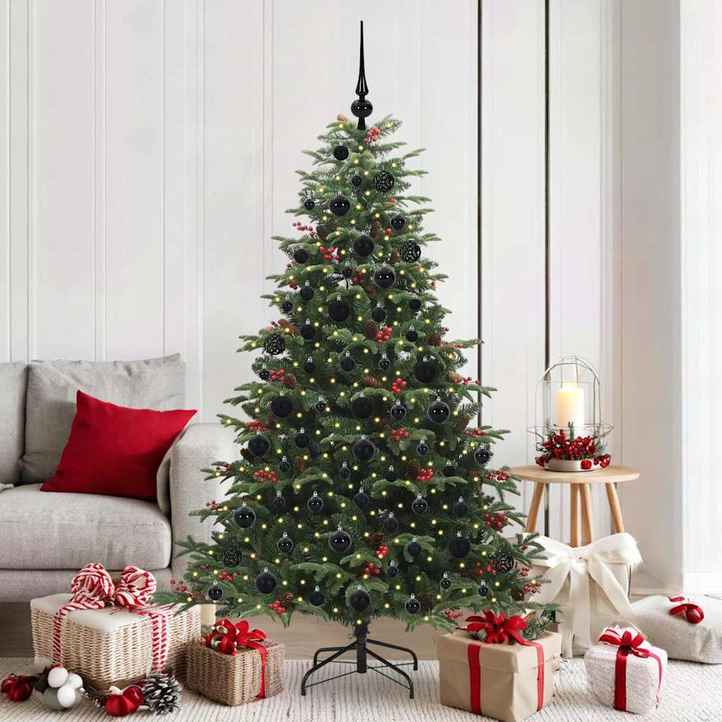 Albero Di Natale Artificiale Con 300 Led Verde 180 cm