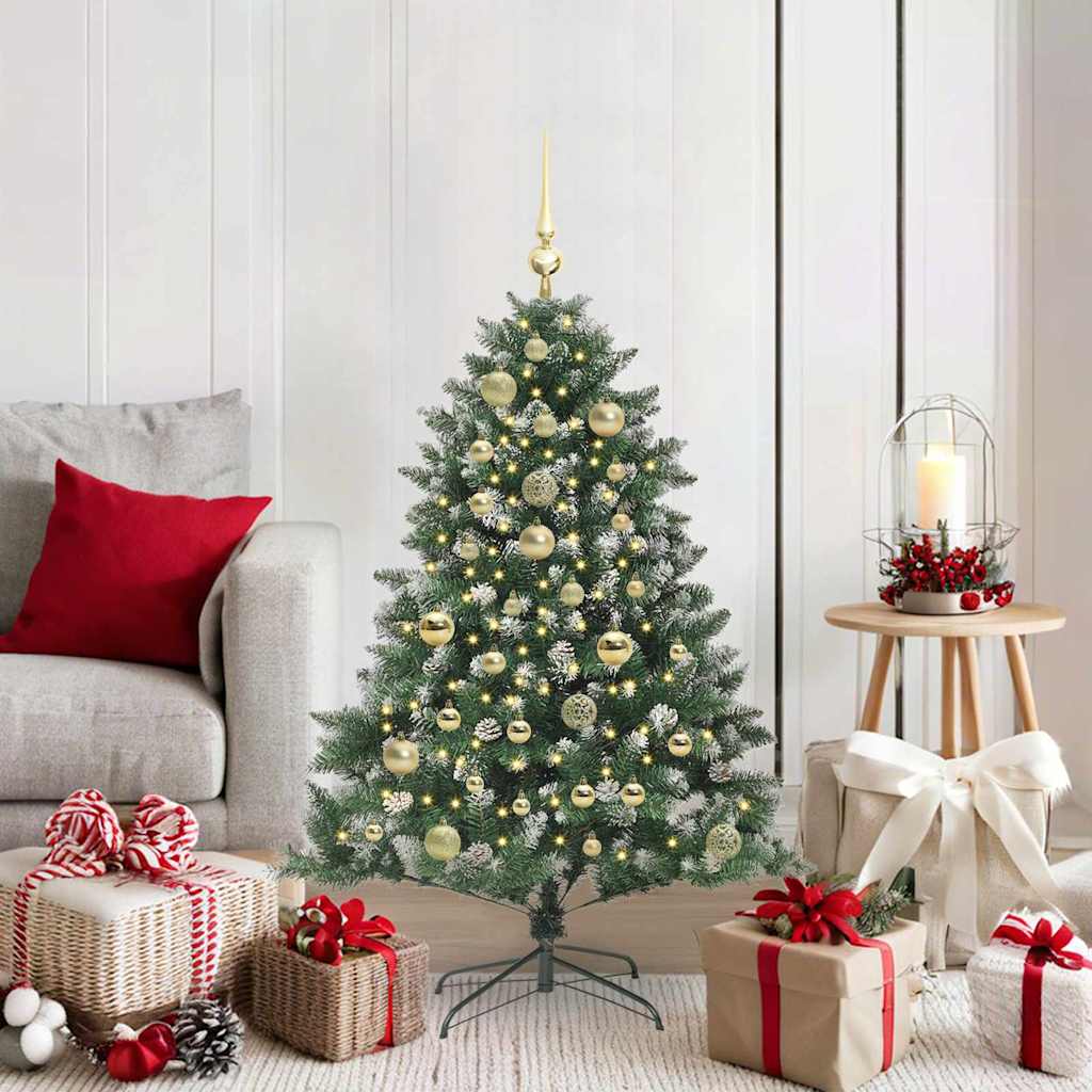 Albero Di Natale Artificiale Con 150 Led Verde 120 cm