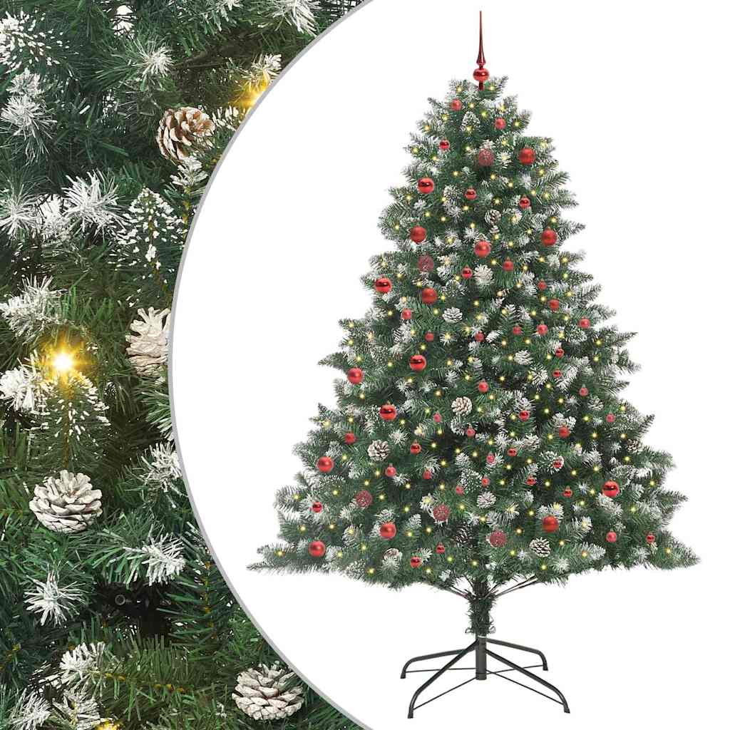 Albero Di Natale Artificiale Con 300 Led Verde 210 cm