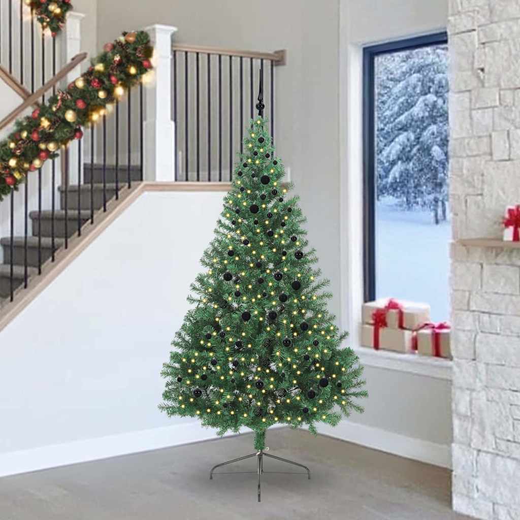Albero Di Natale Artificiale Con Luci Integrate Verde 240 cm