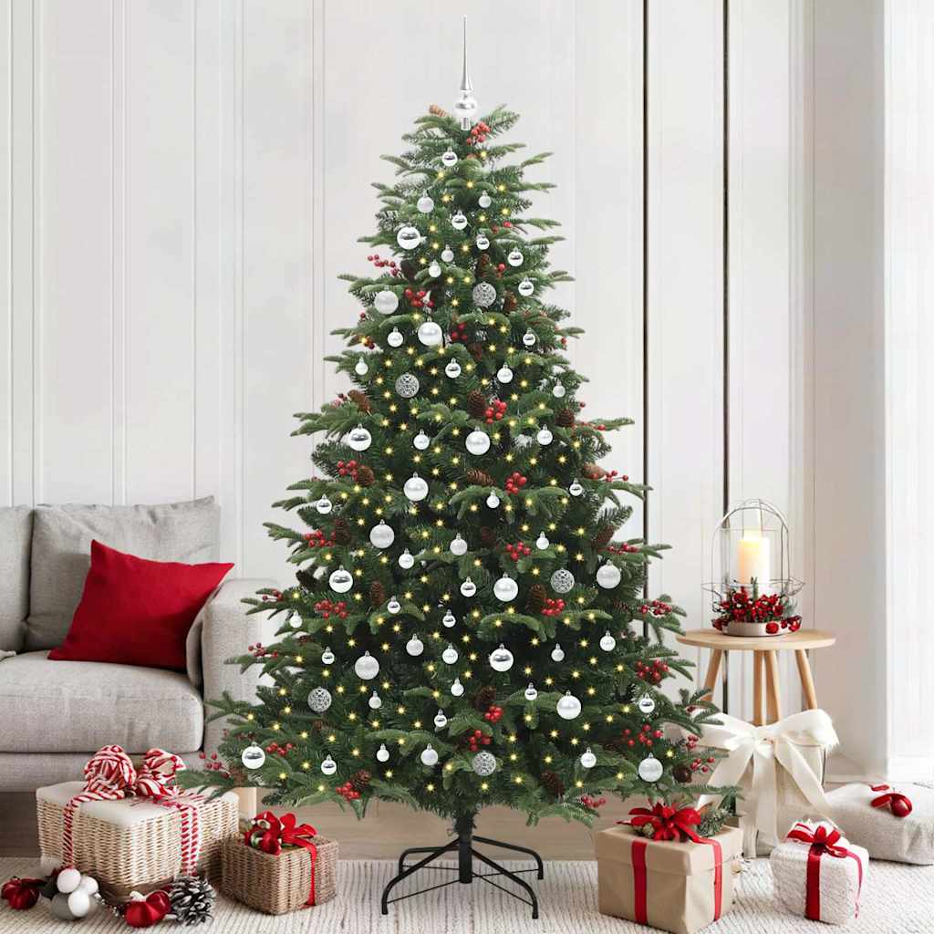 Albero Di Natale Artificiale Con 300 Led Verde 210 cm