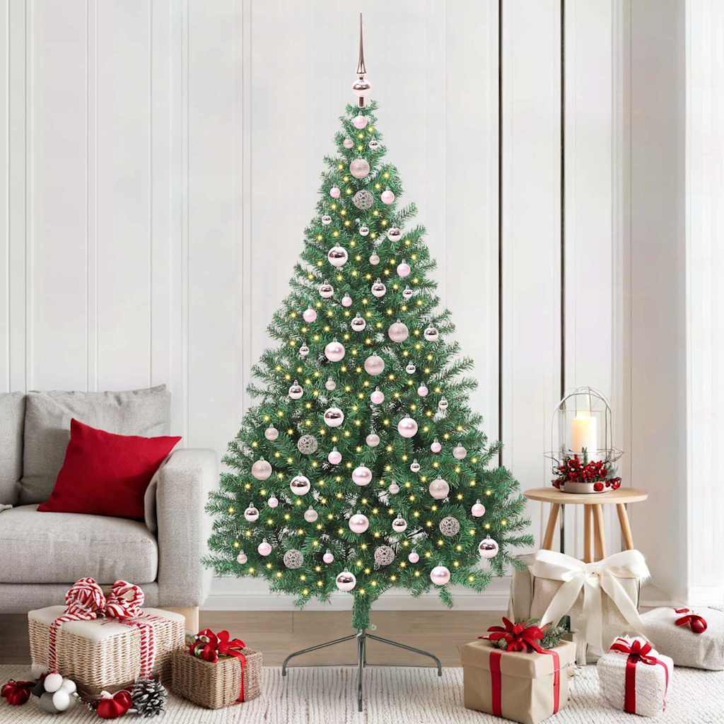 Albero Di Natale Artificiale Con Luci Integrate Verde 210 cm