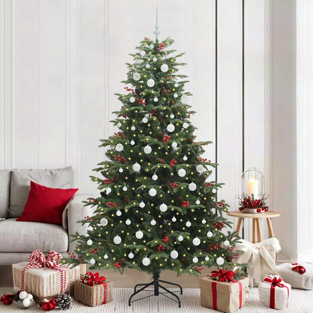 Albero Di Natale Artificiale Con 300 Led Verde 210 cm