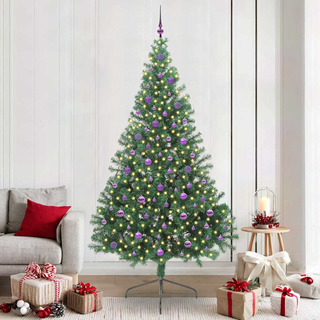 Albero Di Natale Artificiale Con Luci Integrate Verde 240 cm