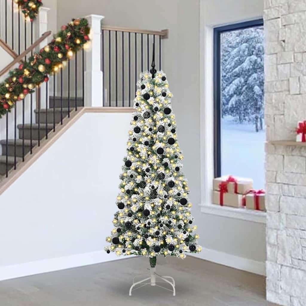 Albero Di Natale Artificiale Con Rami Pieghevoli 240 cm