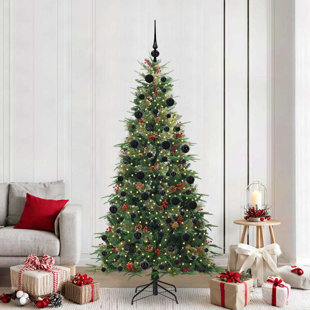 Albero Di Natale Artificiale Con Rami Pieghevoli Verde 210 cm