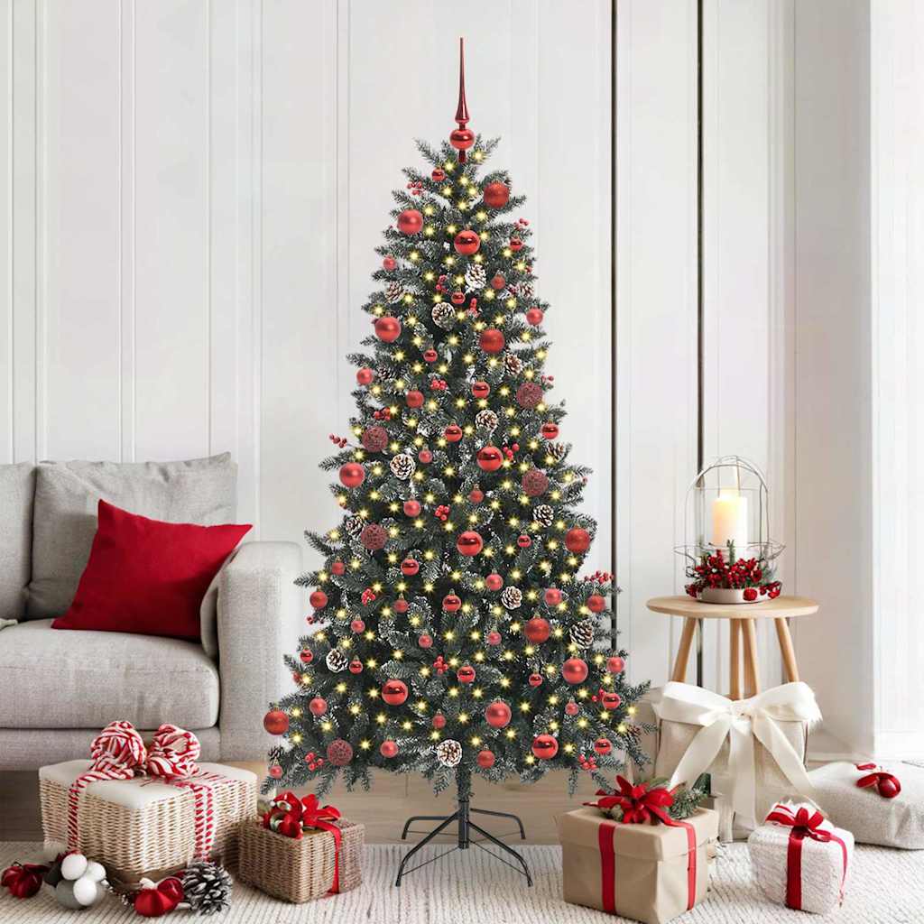 Albero Di Natale Artificiale Con 300 Led Verde 180 cm