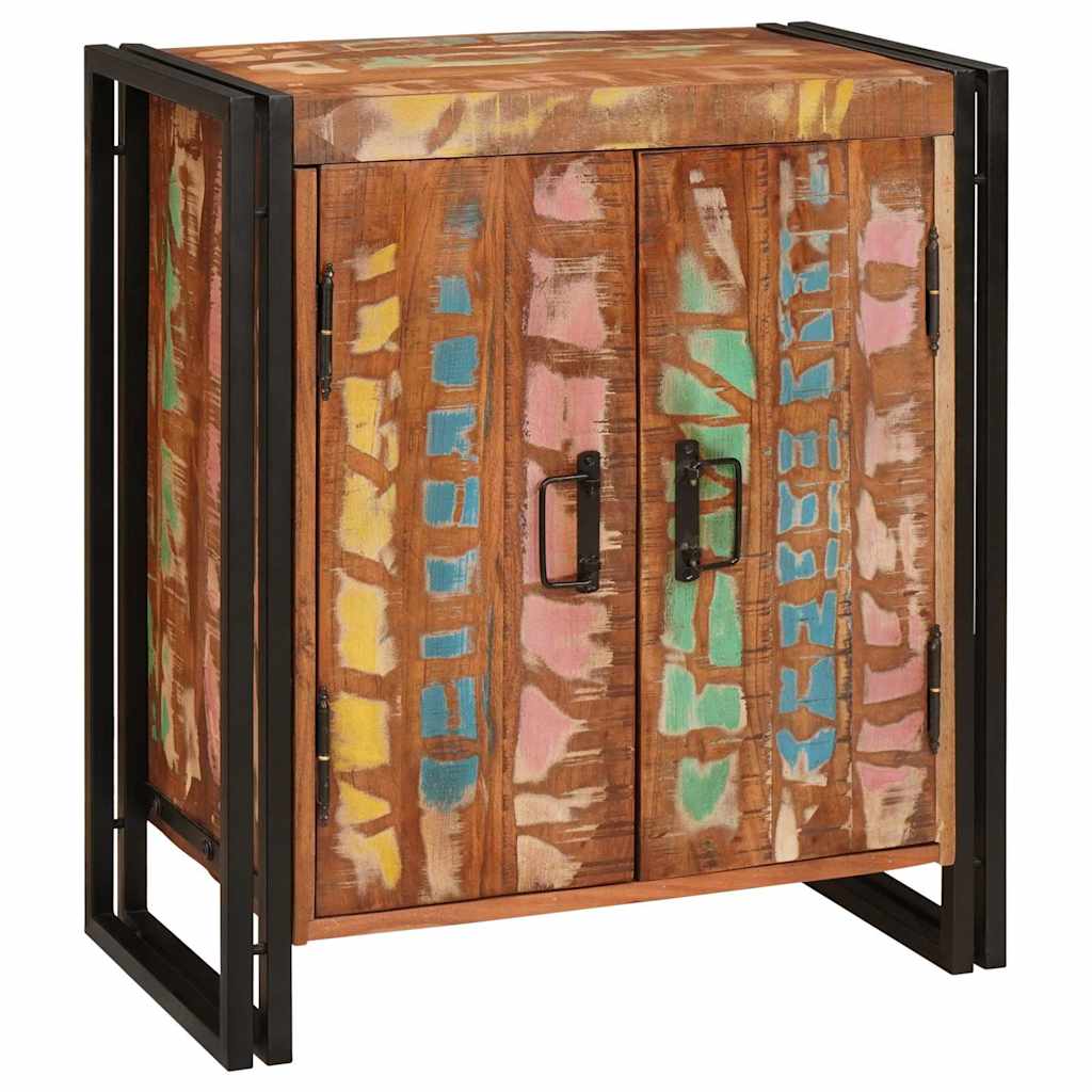 Armadio Da Notte Multicolore Legno Massello Di Riciclo