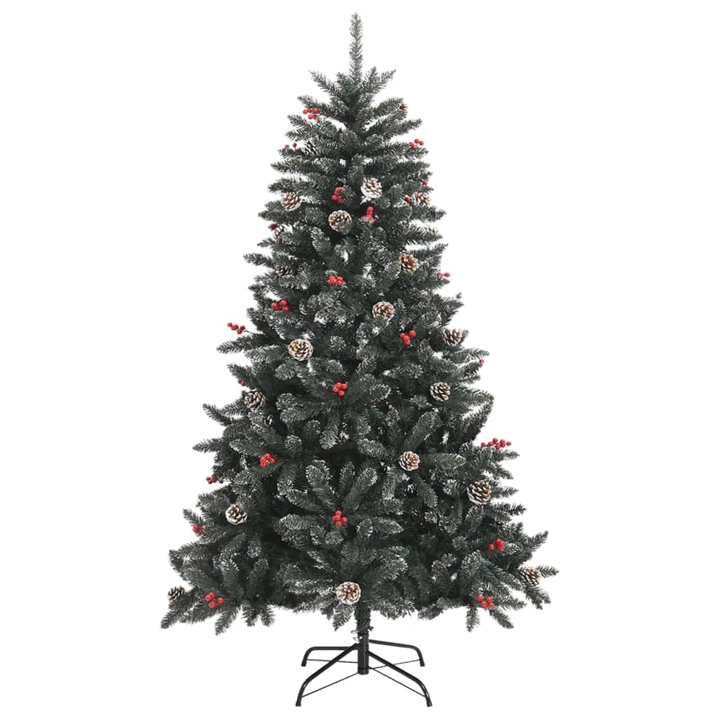 Albero Di Natale Artificiale Con Base Verde 120 Cm Pvc