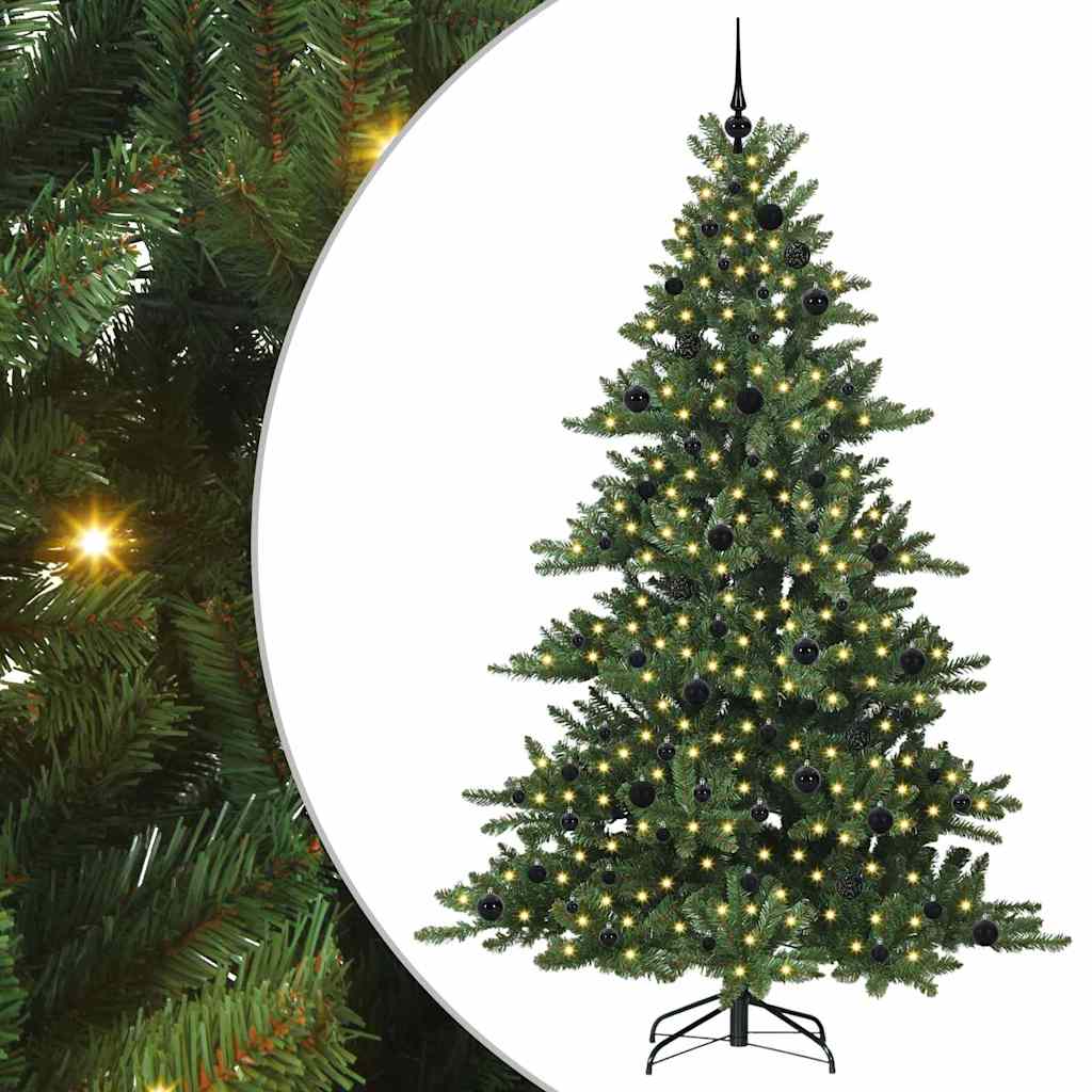 Albero Di Natale Artificiale Con Rami Pieghevoli Verde 210 cm