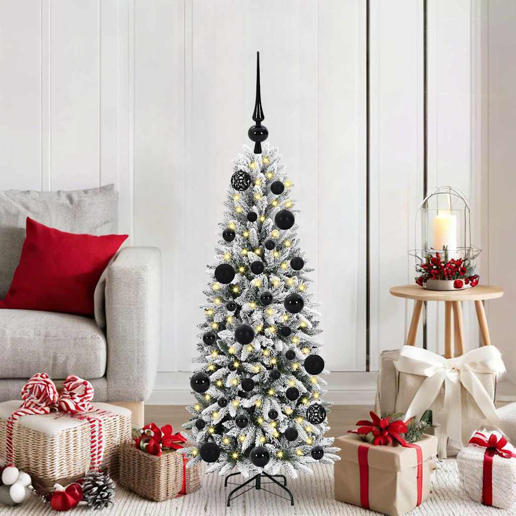 Albero Di Natale Artificiale Con 150 Led Bianco 120 cm