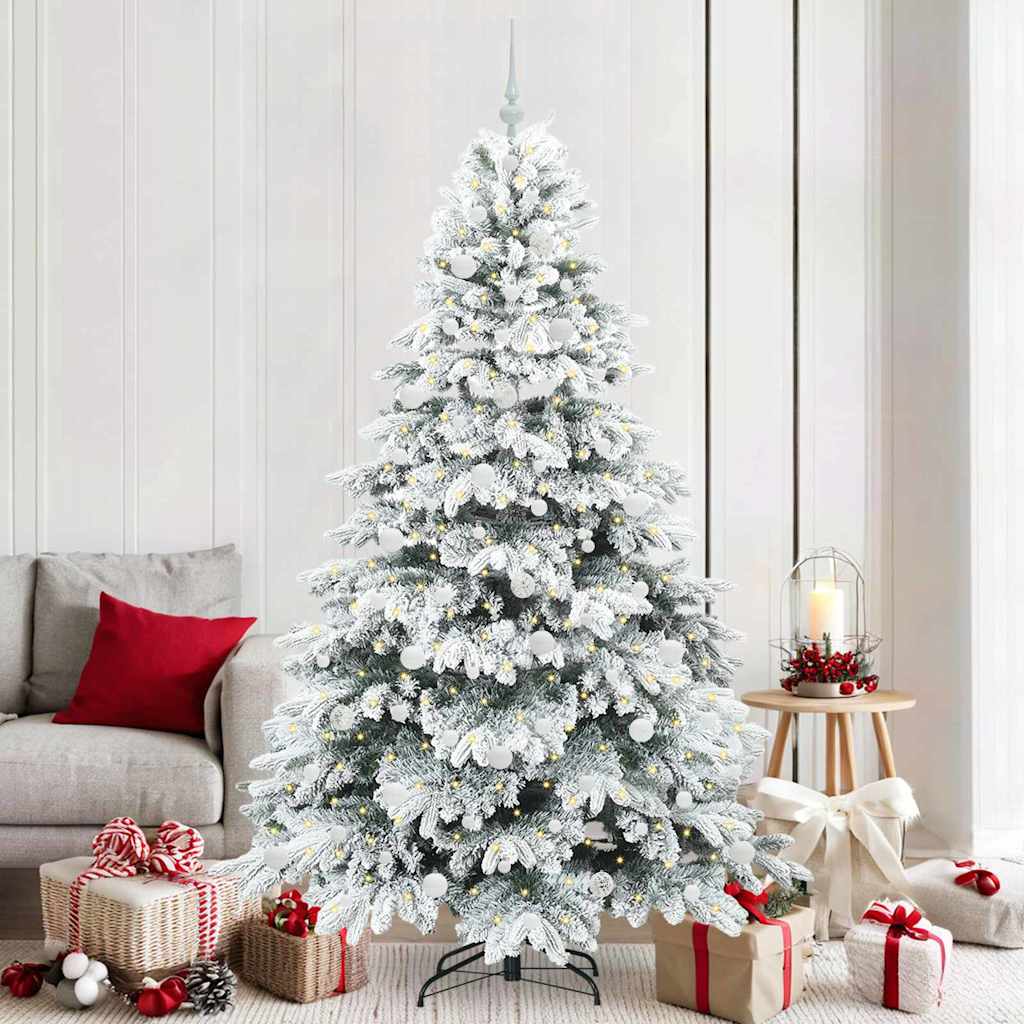 Albero Di Natale Artificiale Con 300 Led Bianco 210 Cm Pe E Pvc