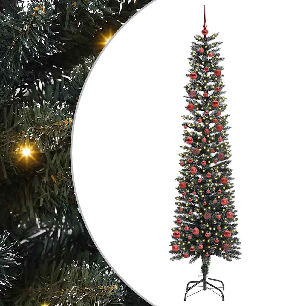 Albero Di Natale Artificiale Con 300 Led Verde 210 cm