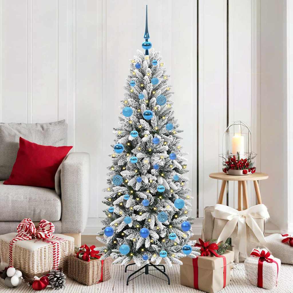Albero Di Natale Artificiale Con 150 Led Bianco 150 cm