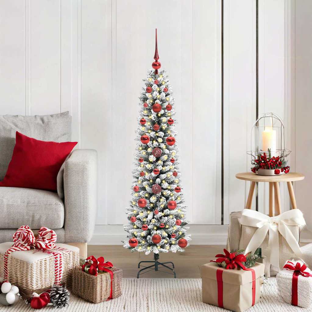 Albero Di Natale Artificiale Con 150 Led Bianco 120 cm