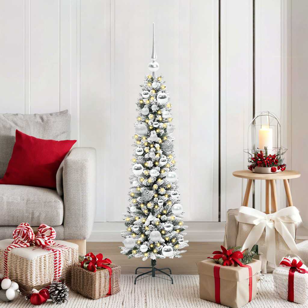 Albero Di Natale Artificiale Con 150 Led Bianco 120 cm