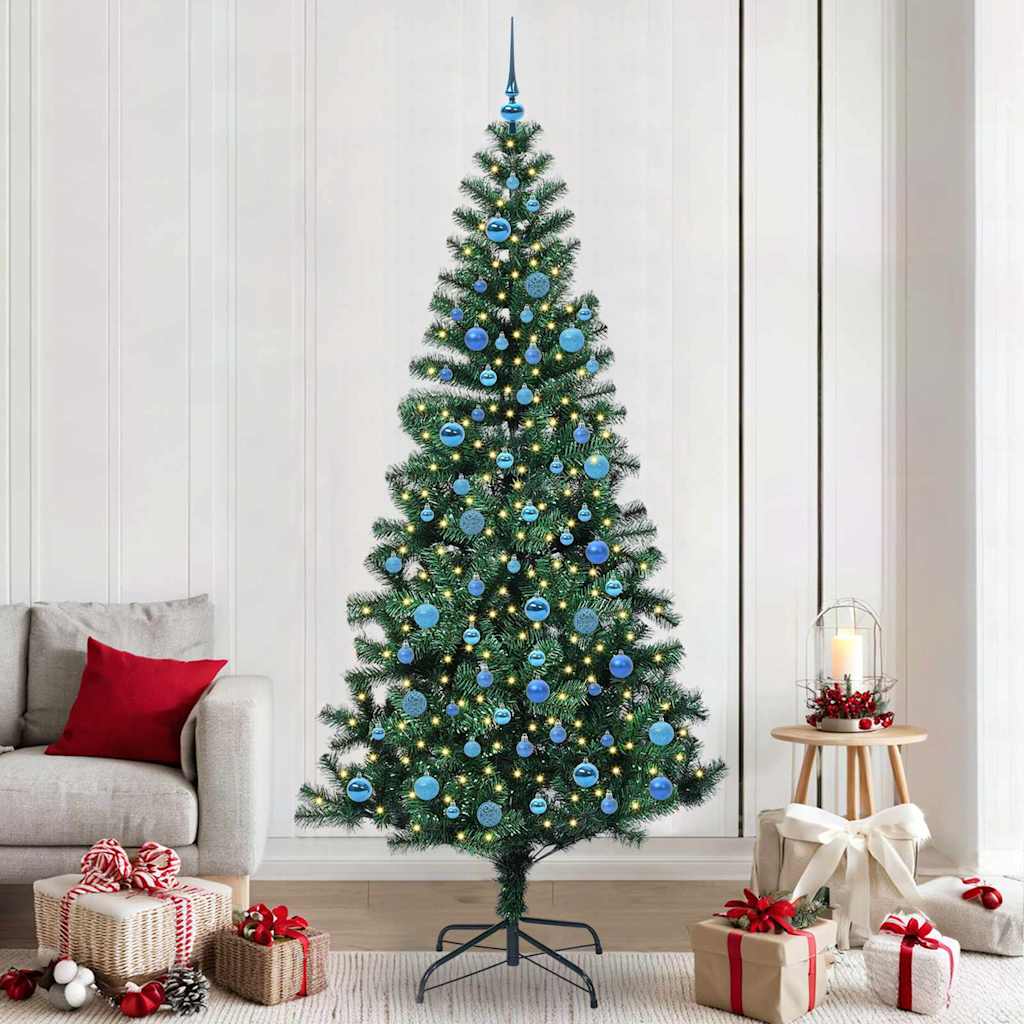 Albero Di Natale Artificiale Con Luci Integrate Verde 240 cm