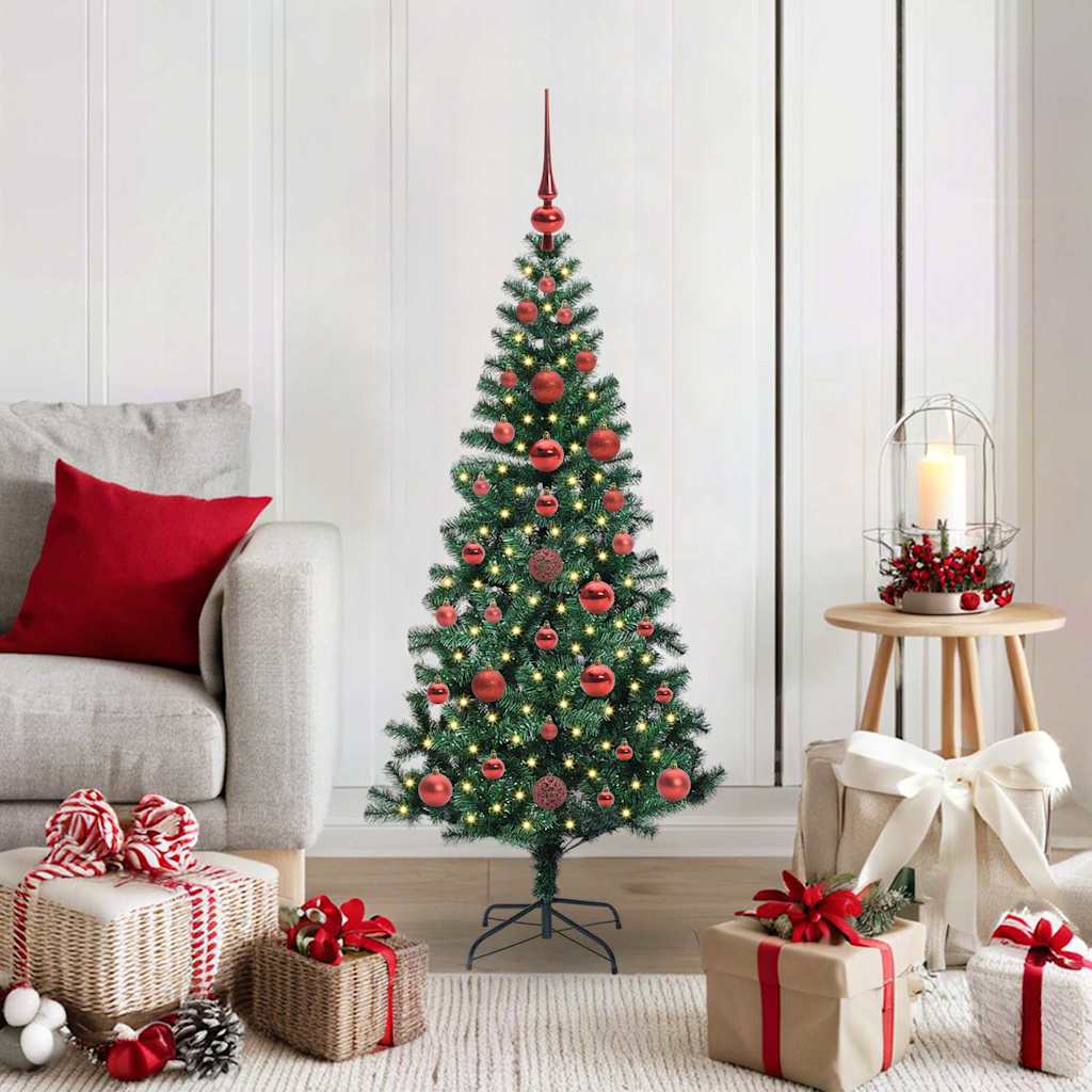 Albero Di Natale Artificiale Con Luci Integrate Verde 120 cm