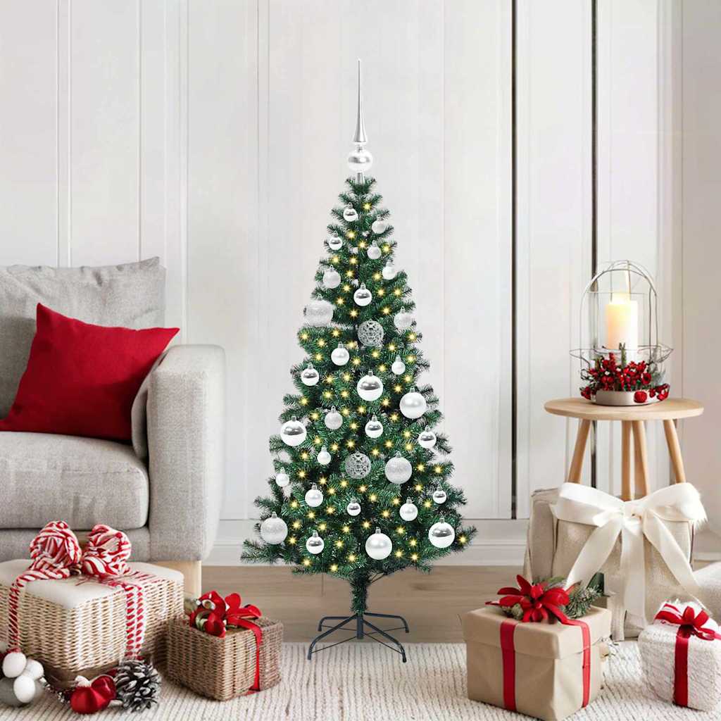 Albero Di Natale Artificiale Con Luci Integrate Verde 120 cm