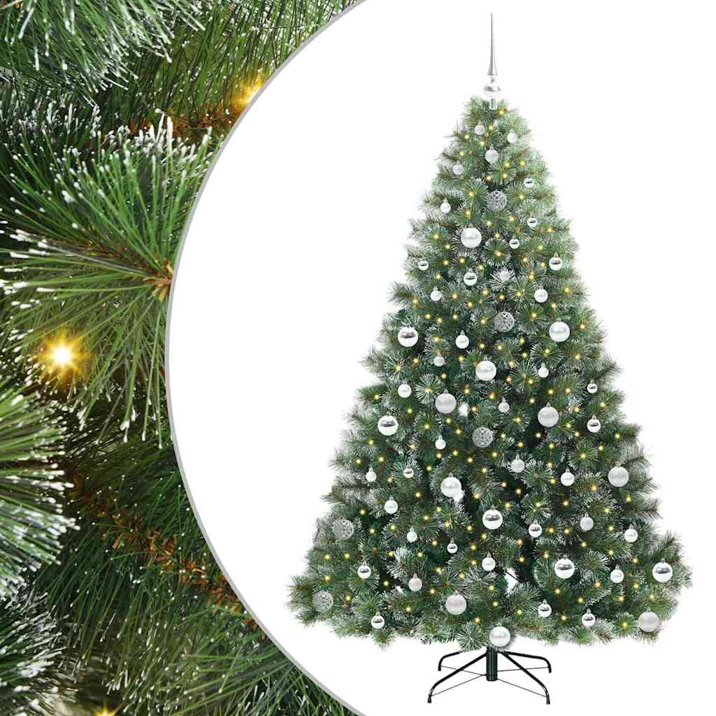 Albero Di Natale Artificiale Con 300 Led Verde 180 Cm Pe E Pvc - Image 2