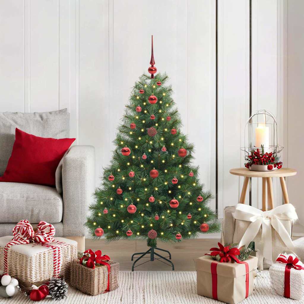 Albero Di Natale Artificiale Con 150 Led Verde 120 Cm Pe E Pvc