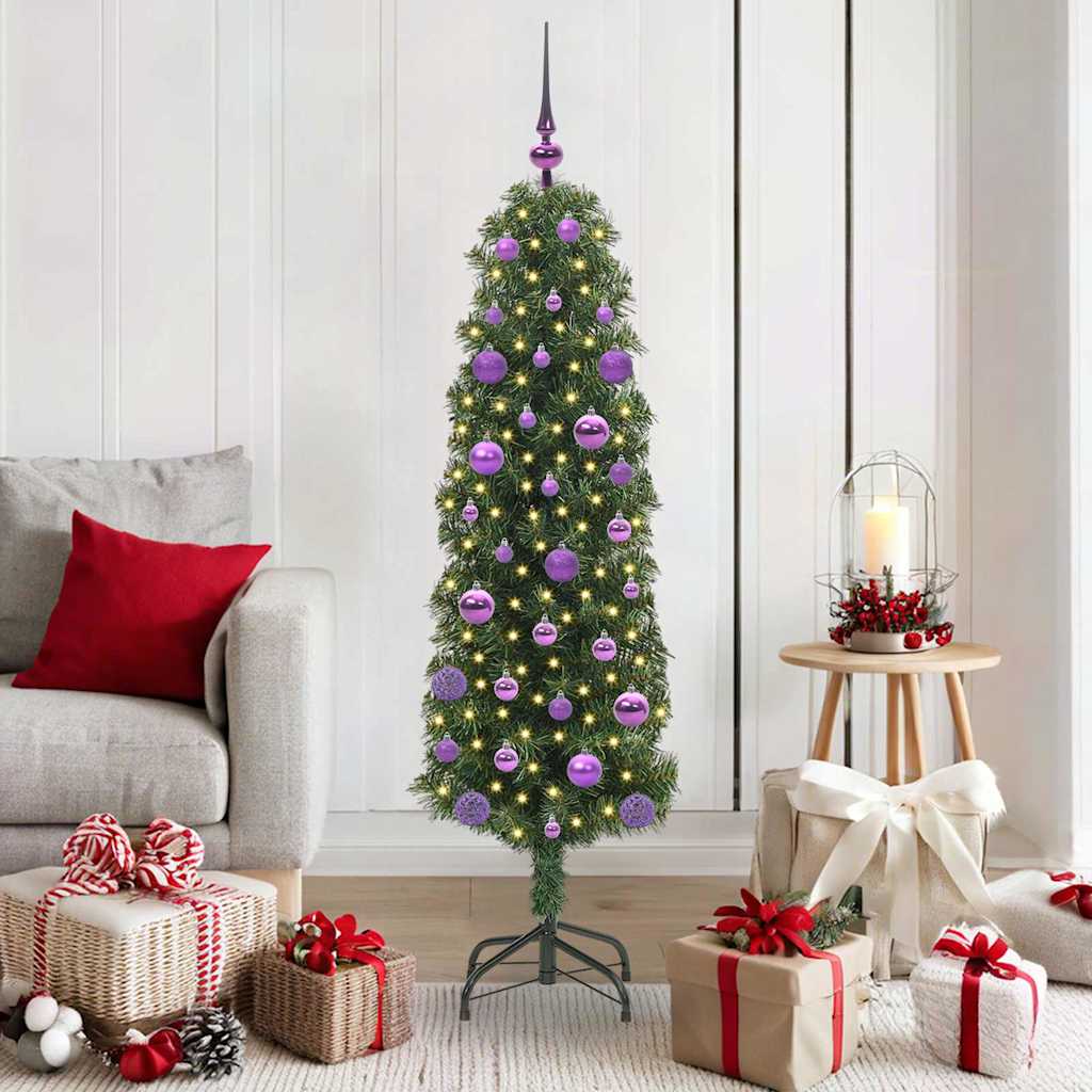 Albero Di Natale Artificiale Con 150 Led Verde 150 cm