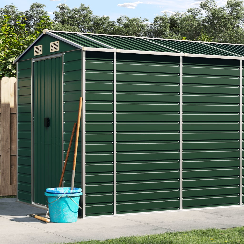 Capanno Da Giardino Verde 191x895x198 Cm In Acciaio Zincato
